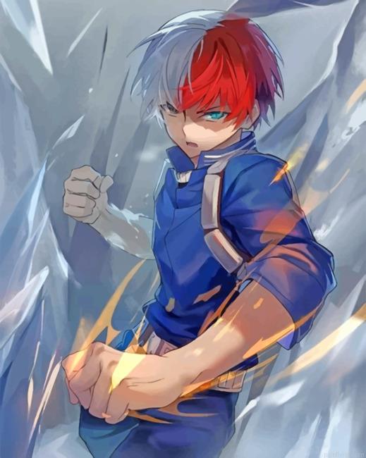 Todoroki my hero academia painting by numbers.jpeg